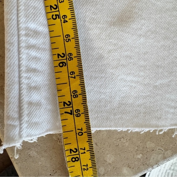 J Crew Slim Wide Leg Jean White Denim Raw Hem Womens Size 29 High Waist Slimming - Picture 12 of 16